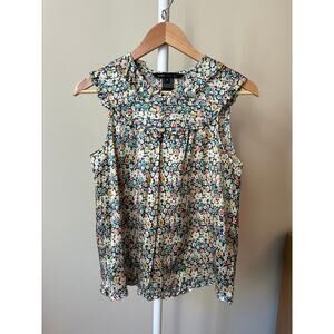 Marc Jacobs Floral Silk Sleeveless Top, Size 4